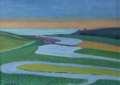 Sussex landscape in the summer. Colourful paintings. . Art under £500